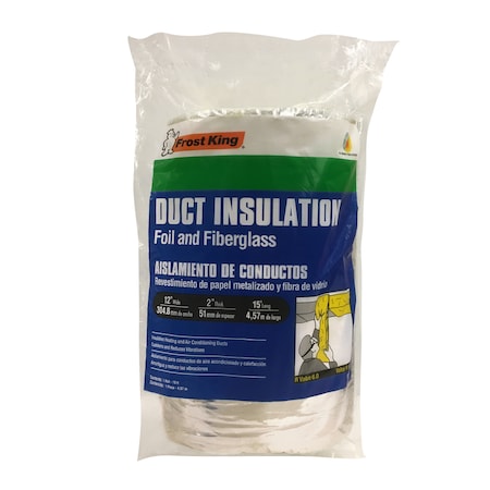B & K Frost King 12 in. X 15 ft. L Fiberglass/Foil Duct Insulation SP55/6